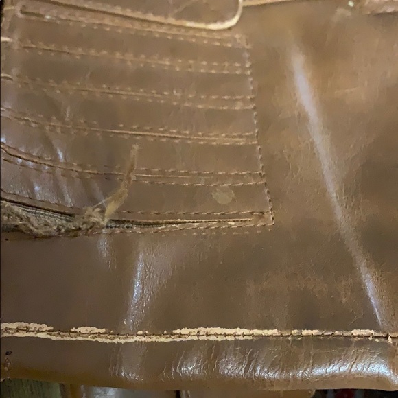 JustFab Knee High Boots Brown Faux Leather - Picture 7 of 8